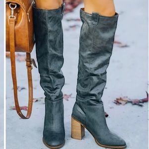 Vici Parker slouch charcoal boots